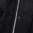 thumbnail image 4 of Women's Insulated Coat Solid Fleece Parka, Long Sleeve Button Front Zip Hooded Coat with Drawstring Waist, 4 of 7