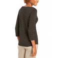 thumbnail image 2 of Charter Club Women's Lurex Striped Boatneck Top Black Size PL, 2 of 3
