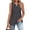 Dark Gray, variant on Women's Notch Neck Sleeveless Shirt with Pleated Front, Casual Flowy Tank Top, Summer Solid Color Tunic Blouse, Elegant Relaxed Fit Pullover