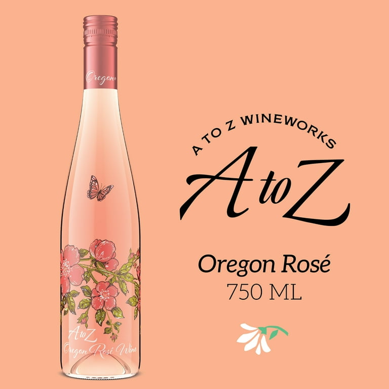 A to Z Wineworks Oregon Rose Wine, 750 ml Bottle, 13% ABV