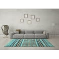 thumbnail image 3 of Ahgly Company Indoor Rectangle Abstract Light Blue Modern Area Rugs, 8' x 10', 3 of 4