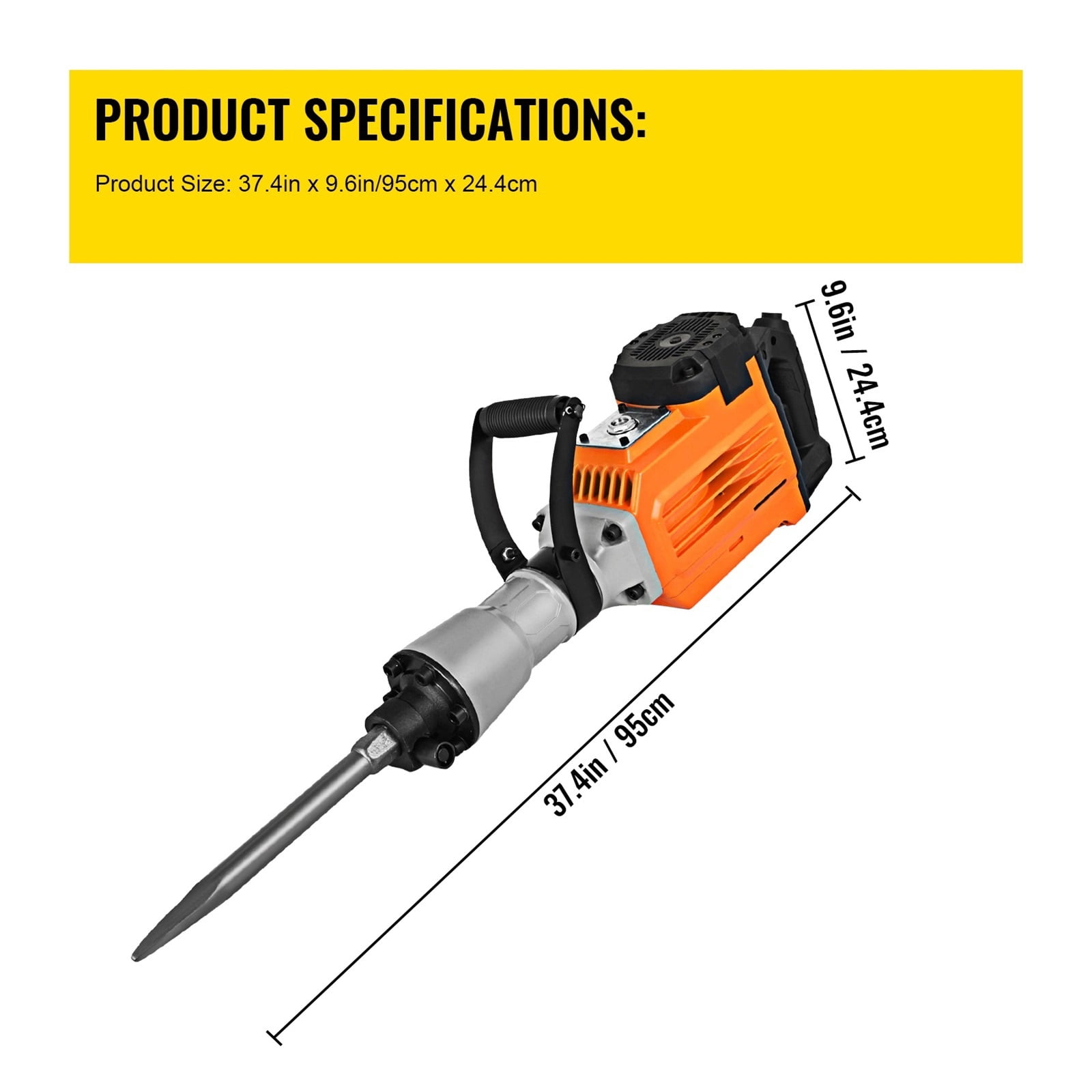 Demolition Jack Hammer Multifunctional Rotary Hammer 1500W 2200W 3600W Jack Hammer Concrete Breaker Ground Breaking Concrete Electric Hammer Tool Impact Drill