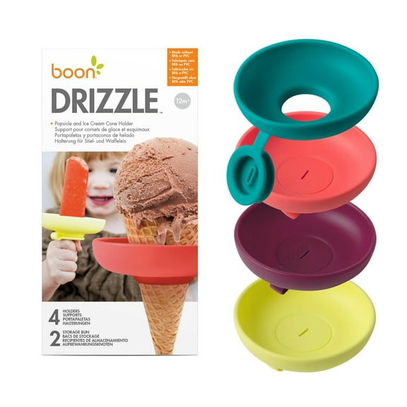 4PCS Silicone Popsicle Holders for Kids, Ice Cream Holder to Prevent Drips on Hands, Catch Before Dripping, Reusable for Popsicles
