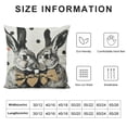 thumbnail image 5 of Creowell  Happy Easter Throw Pillow Covers, Bunny Pillowcases Egg Letter and Rabbits Pillows Spring Farmhouse Decorative Cushion Covers, Beige，Multi-Size, 5 of 5