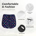 thumbnail image 4 of Balery Sea Jellyfish Pantalones cortos deportivos para mujer con forro y dos bolsillos, elásticos, para entrenamiento, gimnasio, yoga-X-Large, 4 of 7