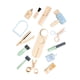 thumbnail image 4 of Juego de peluquería infantil de 16 piezas, herramientas de corte de madera, juego de peluquería, accesorios de peluquería, material duradero, adecuado, 4 of 6