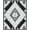 Black And White, Pattern 10, variant on ODIKA 8'x10' Washable Area Rug Non-Slip Chair-Friendly Mat Buffalo Plaid Striped With Farmhouse Checkerboard Border Accents for Dining Room, Large Office, Lounge