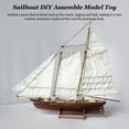 thumbnail image 3 of Craft Sailboat Wood Craft Construction Model Exquisite Look Educational Ship Assemble Model Toy For Children Adults For Home, 3 of 8