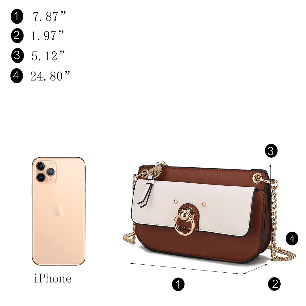MKF Collection Jill Crossbody Handbag for Women Vegan Leather Medium Messenger Handbag by Mia K.