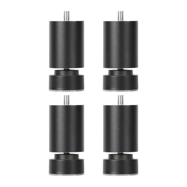 4 patas de mesa M10 para muebles, patas de sofá de aleación, rosca M10 para marco de cama. Negro 6cm