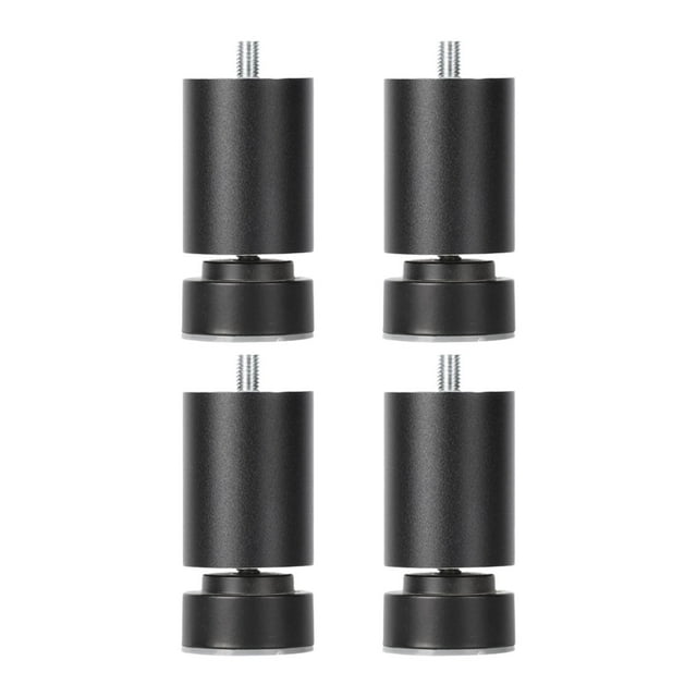 4 Pieces M10 Thread Bed Frame Legs, Table Feet, M10 Adjustable Heavy Duty Sofa Legs, Metal Furniture Legs For Cafe, Beds, Couch, Wardrobes Kitchen Black 8cm