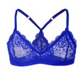thumbnail image 1 of Hombres Sissy de Encaje Suave Inalámbrico Tops Crossdress Ropa Interior - Azul, Única Sunnimix Sujetador de encaje para hombre, 1 of 7
