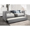 thumbnail image 2 of Home Design Solace Twin Daybed – Light Gray Upholstered Frame with Storage-Ready Design, 2 of 7