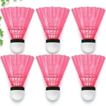 LEORX 6pcs Pink Shuttlecock Nylon Good Elasticity Equipment for Exercise Amateurs
