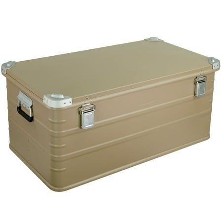 

Crossover Aluminum Overland Storage Trunk Metal Cargo Case Storage Box (147L X-Large Tan)
