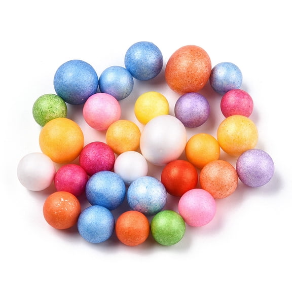 Small Craft Foam Balls Round for DIY Wedding Holiday Crafts Making Mixed Color 7~10mm colorful
