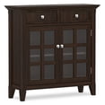 thumbnail image 2 of Simpli Home Acadian Wood 36" Transitional Entryway Hallway Cabinet in Brunette Brown, 2 of 12