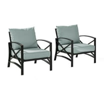 Outdoor Metal Arm Chairs - Patio Seating Set of 2 - Bronze Finish - Easy Assembly - Durable Design