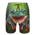 thumbnail image 3 of Wukai Maillot de Bain Imprimé Grenouille avec Doublure de Compression Séchage Rapide Shorts de Sport de Plage avec Poche-TG, 3 of 6