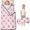 Princess and Castle Pink Pattern, variant on Princess and Swan Pink Pattern Teens Toddler Nap Mat with Pillow, Sleeping Mat Bag for Preschool Daycare 60"x20"