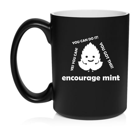 

Encourage Mint Funny Motivational Student Coworker Promotion Going Away New Job Gift Ceramic Coffee Mug Tea Cup Gift for Her Him Friend Coworker Wife Husband (15oz Matte Black)