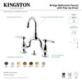 thumbnail image 4 of Kingston Brass KS7993BPL Bel-Air Bridge Bathroom Faucet with Brass Pop-up, Antique Brass, 4 of 7