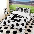 thumbnail image 2 of Erosebridal Letter E Soccer Ball Pattern Print Full Size Comforter Sets, Sports Monogram Bedding Sets for Kids Boys and Girls, Reversible 3 Pieces, 1 Comforter and 2 Pillowcases, 2 of 6