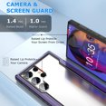 thumbnail image 4 of Compatible with Galaxy S23 Ultra Case, Heavy Duty Shockproof Military Drop Protection Slim Cases Phone Covers Clear for Samsung Galaxy S23 Ultra 5G 6.8 inches - Purple, 4 of 12