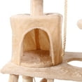 thumbnail image 6 of Pefilos 55" Cat Tree Tower for Indoor Cat, Cat Condos Furniture with Hammock, Cat Tree House for Kittens, Beige, 6 of 12
