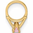 thumbnail image 2 of 14K Yellow Gold 3D Ring With Light Pink Cz Charm Made In United States -Jewelry By Sweet Pea, 2 of 8