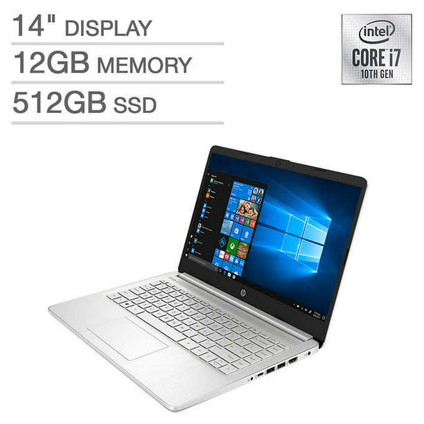 crisis toewijding vos HP 14" Laptop - 10th Gen Intel Core i7-1065G7 - 1080p 14-dq1055cl Notebook  PC Laptop 12GB Memory 512GB SSD - Walmart.com