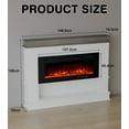 thumbnail image 5 of Maxhonor 58.6 Inch Electric Fireplace with 3D Flame & Heater, Classic Wood Design & Remote Control, 5 of 8