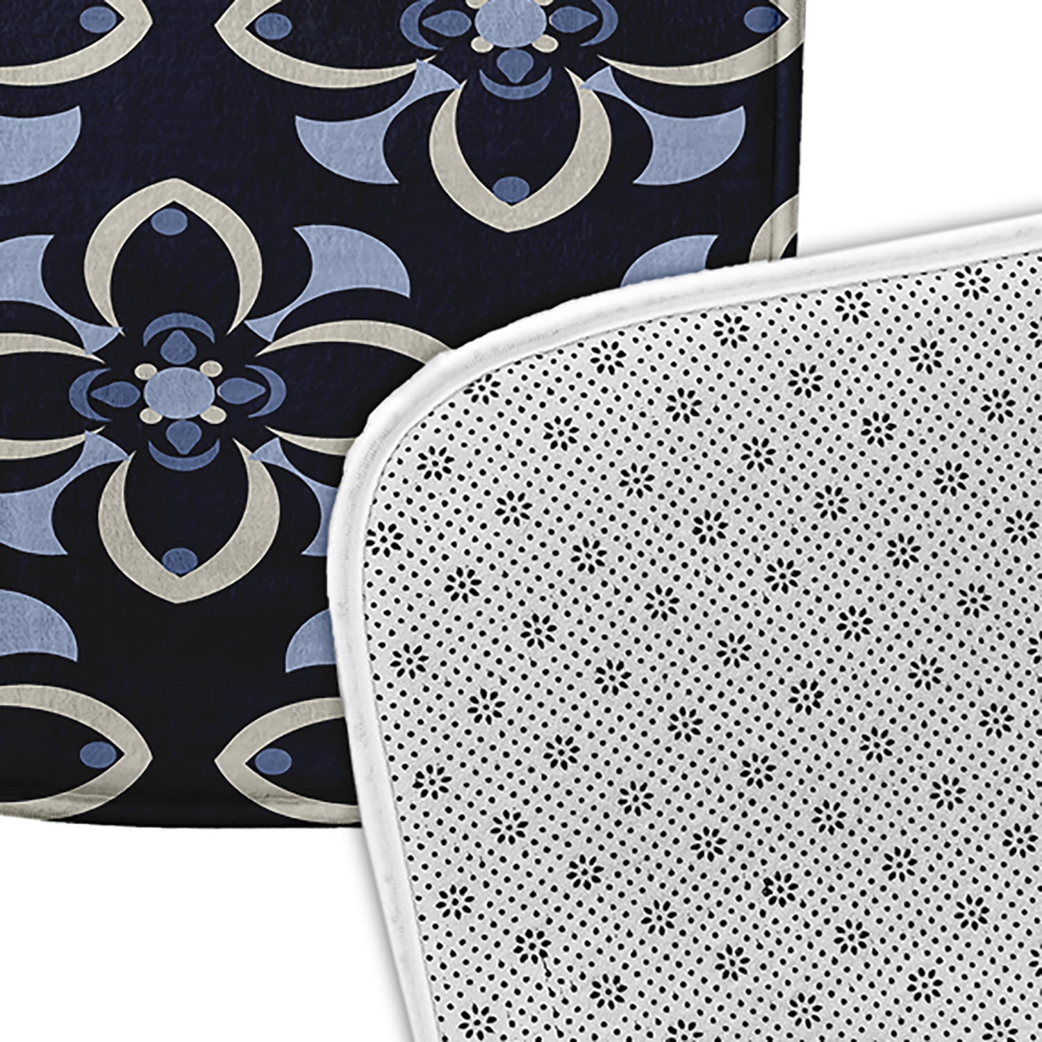 Simply Daisy Geometric Floral Pattern Pet Feeding Mat for Dogs and Cats