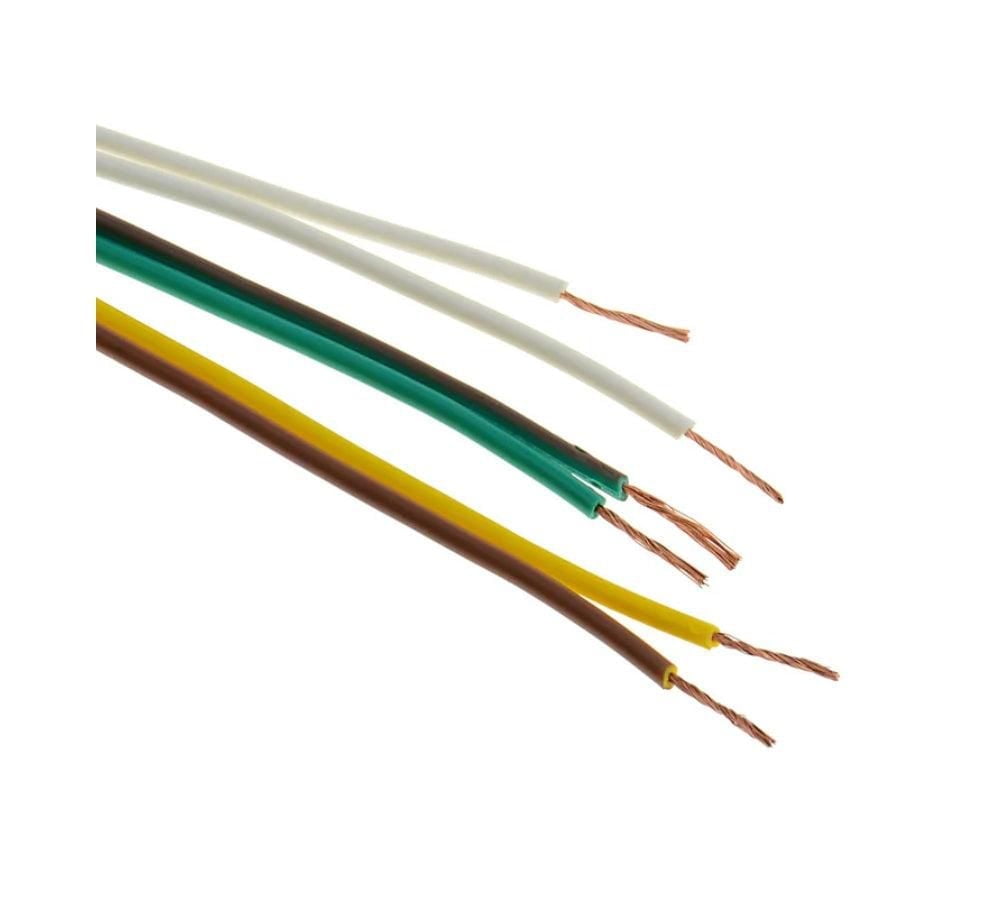 Kit de câblage de remorque avec connecteurs et clips, 4 voies, 25 pieds mâles, 4 pieds femelles, kit de câblage de remorque utilitaire pour lumières de remorque de bateau, fil de lumières de remorque