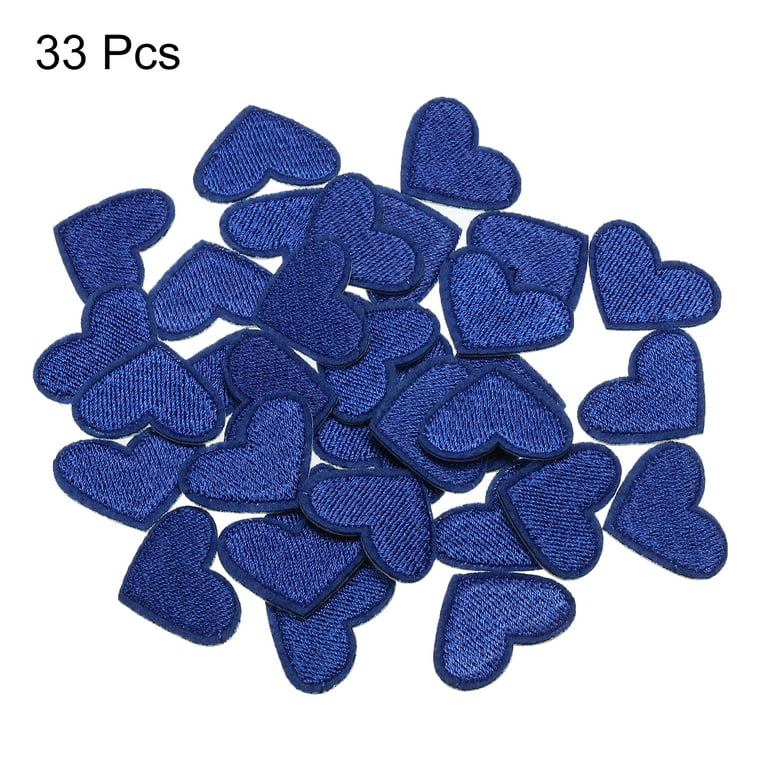 Cozy Blue Iron-On Embroidery Patterns - Full Heart