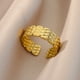 thumbnail image 1 of Anillos de apertura hueca Irregular para mujer, acero inoxidable, Color dorado, anillo geométrico, moda Simple, fiesta, regalo de joyería de Navidad, 1 of 4