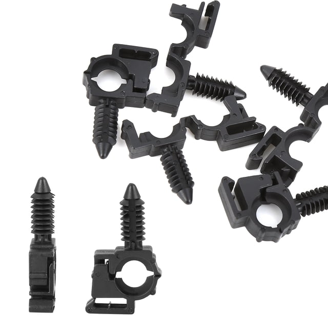 5uds 40.6mm Negro Plástico Coche Cableado Arnés Moldura Retenedor Clip