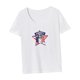 thumbnail image 5 of Camiseta para mujer, camiseta básica de moda de verano para caminar, viajar, regalo del día de San Valentín M, 5 of 7
