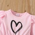 thumbnail image 4 of TOWED22 Baby Toddler Girl Fall Winter Clothes Long Sleeve Sweatshirt Top and Relaxed Pants Set Cute Print Outfits Clothing 2pcs(Red,1-2 Y), 4 of 6