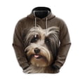 thumbnail image 4 of Sudadera con estampado de cara de perro divertida, sudadera con capucha de bulldog francés y corgi para hombre, chándal con pastor alemán y dachshund, sudaderas con capucha para perros, 4 of 5