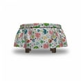 thumbnail image 4 of Fish Ottoman Cover, Corals and Underwater Creature, 2 Piece Slipcover Set with Ruffle Skirt for Square Round Cube Footstool Decorative Home Accent, Standard Size, Multicolor, by Ambesonne, 4 of 5