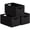 Black-3pack Medium, variant on 3 Pack Wicker Basket  13.4l*8.3h*7.1w Inch Woven Paper Rope Storage Baskets For Shelves Foldable Rectangular With Handle Organizing Dark Brown