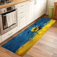 thumbnail image 2 of 2'x6' Rug Runners for Hallways Kitchen, Blue Yellow Spring Floral Non Slip Entryway Beside Floor Carpet Runner, Watercolor Summer Botanical Washable Laundry Room Bedroom Throw Rugs Mat for Family Pet, 2 of 8