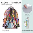 thumbnail image 5 of Pioneer Flower Backpack for School,Cute School Bag,Schoolbag with Adjustable Shoulder Straps & Padded Back,15.3"x11"x7.1"., 5 of 6