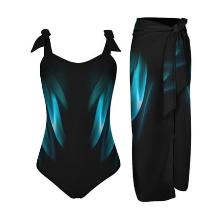 Gephdiin Cover Ups for Swimwear Women One Piece Swimsuit Women Beach Cover Ups for Women Women s Swimwear Cover Ups Swim Suits for Women 2024 1Pc Cover-Up Nylon Spandex Black 2Xl