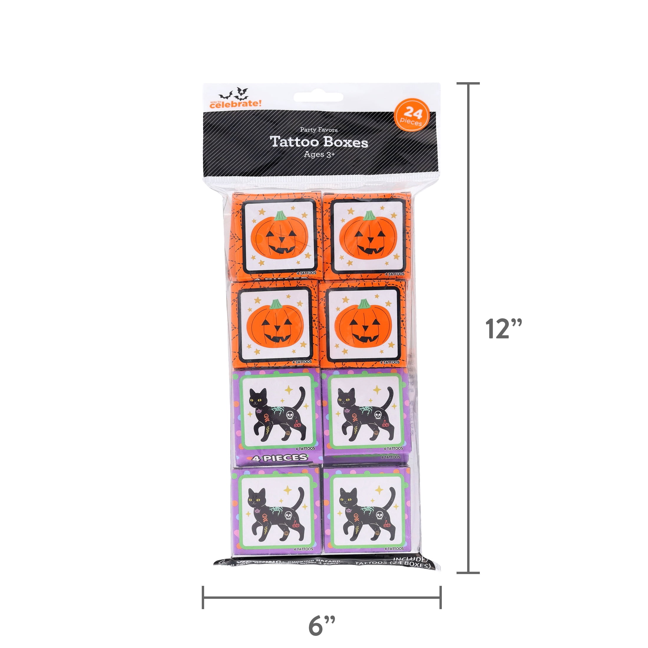 Tattoo Boxes Party Favors, 24 Pieces, Halloween by Way To Celebrate