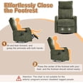 thumbnail image 7 of AENKYO Swivel Recliner Chair, Manual Rocking Massage Chair, Heated for Adults, for Living Room,Green Chenille, 7 of 7