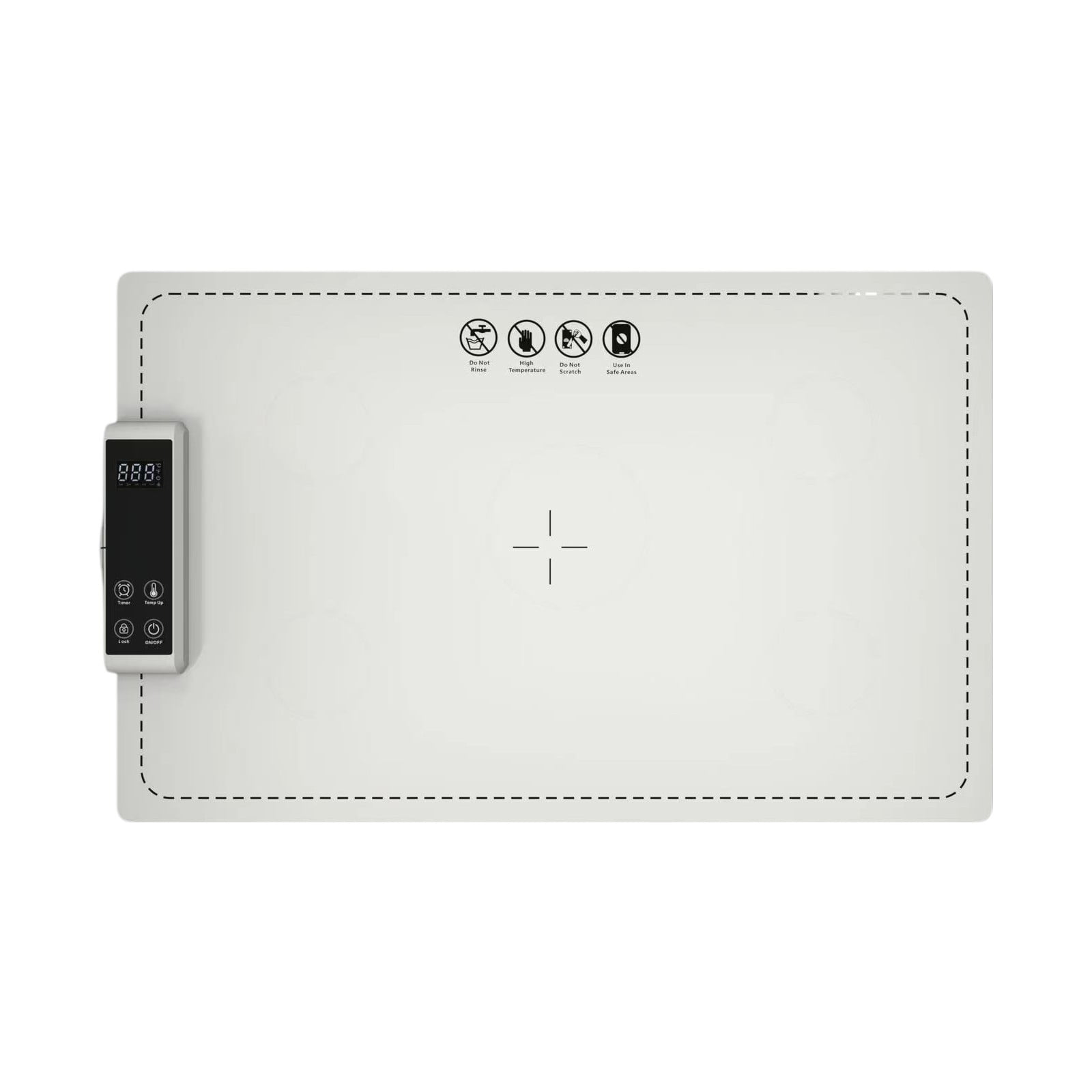 Temp Master Adjustable Food Warming Mat - Portable Electric Tray With Timer & 3 Heat Settings (White) - View #10