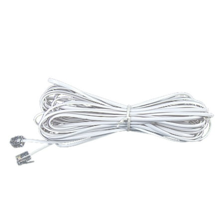 DIY Telephone Cabling RJ11 Connector Cord White 9.9m
