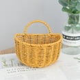 thumbnail image 5 of geerera Woven Storage Basket, Wall Mounted Wicker Hanging Basket, Front Door Hanging Plastic Rattan Basket, Fruit Vegetable Basket for Home Kitchen Decor, 5 of 6